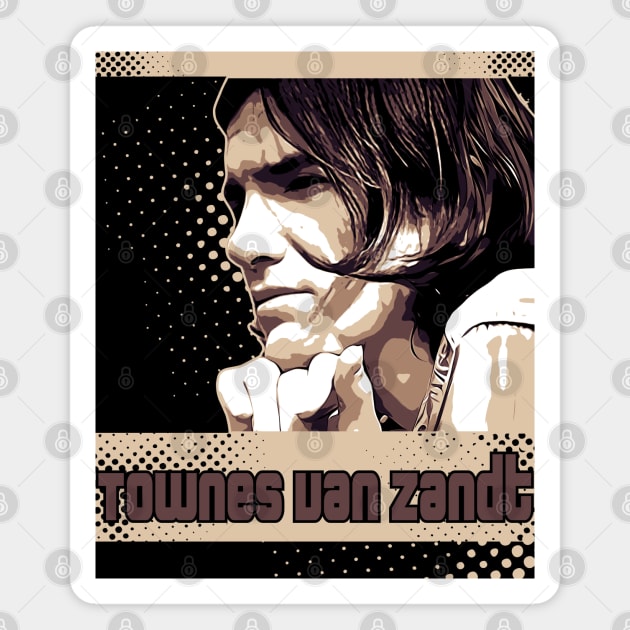 Townes Van Zandt // American singer Magnet by Degiab